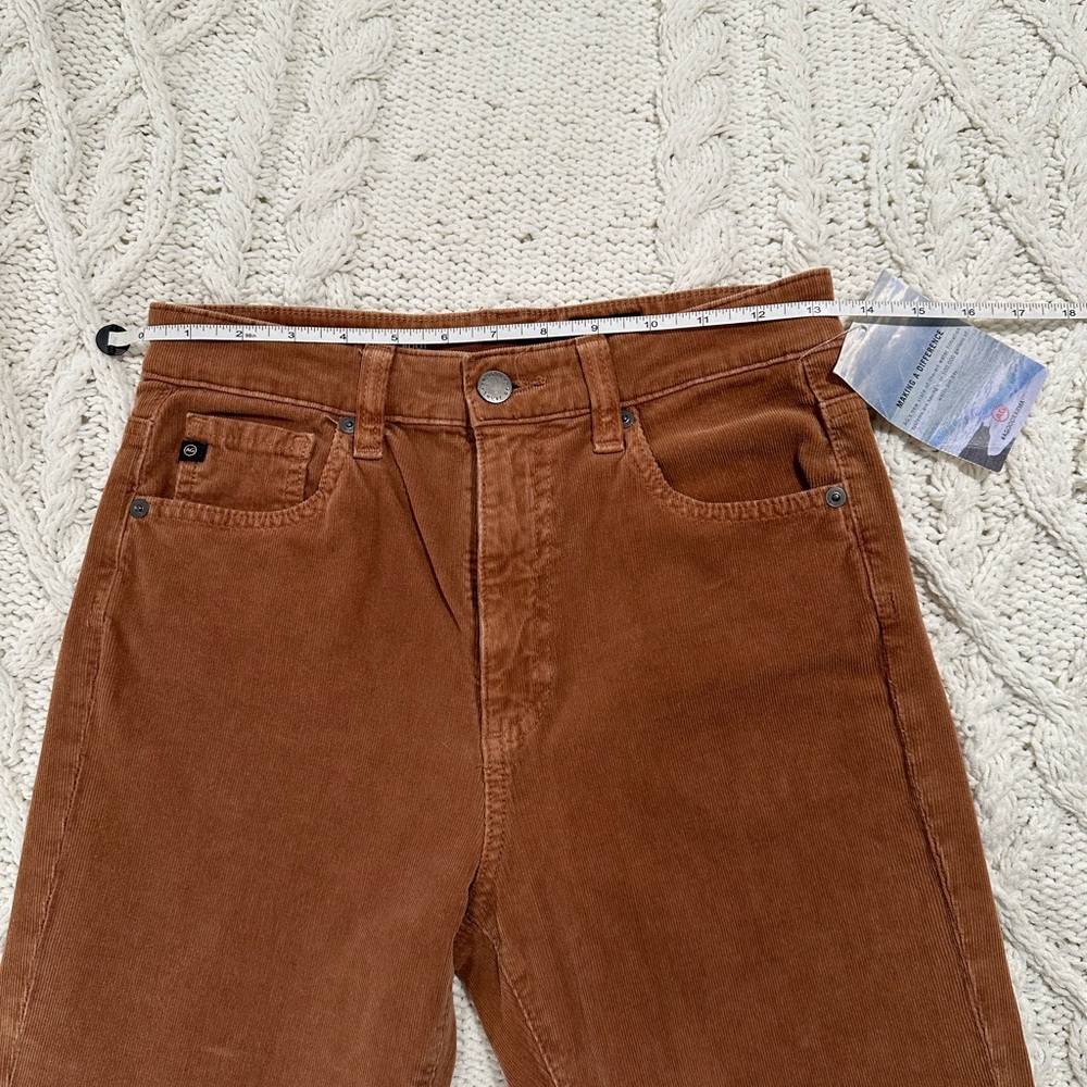 AG Alexxis High Rise Vintage Boot corduroy jeans tall long inseam pants Brown 27 - Picture 8 of 10